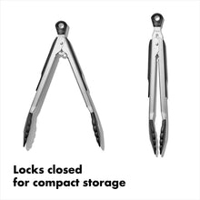 Load image into Gallery viewer, OXO Good Grips Stainless Steel Locking Tongs - 9"