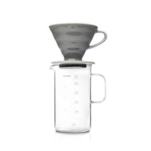 Load image into Gallery viewer, Hario Beaker Server and V60 02 Ceramic Dripper Coffee Set - Gray