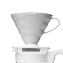 Load image into Gallery viewer, Hario V60 02 Plastic Pour Over Coffee Starter Kit - Pale Gray