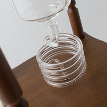 Load image into Gallery viewer, Yama 25 Cup Cold Brew Tower Curved Brown Wood Frame (100oz)