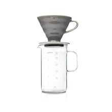Load image into Gallery viewer, Hario Beaker Server and V60 02 Ceramic Dripper Coffee Set - Gray
