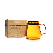 Load image into Gallery viewer, Hario Glass Coffee and Tea Server - Amber (600ml)
