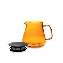 Load image into Gallery viewer, Hario Glass Coffee and Tea Server - Amber (600ml)
