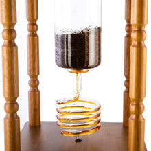 Load image into Gallery viewer, Yama 25 Cup Cold Brew Tower Curved Brown Wood Frame (100oz)
