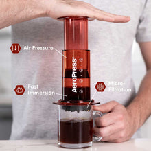 Load image into Gallery viewer, AeroPress Clear Coffee Maker - Red
