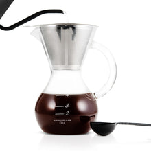 Load image into Gallery viewer, Yama Coffee Drip Pot w/ Glass Handle &amp; Filter Cone - 20oz
