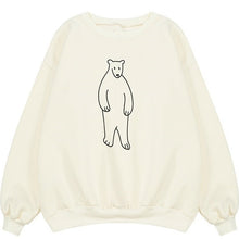 Load image into Gallery viewer, H&amp;H Winter Polar Bear Oversized Women&#39;s Fleece Sweatshirt

