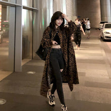 Load image into Gallery viewer, H&amp;H Oversized Leopard Trench Coat
