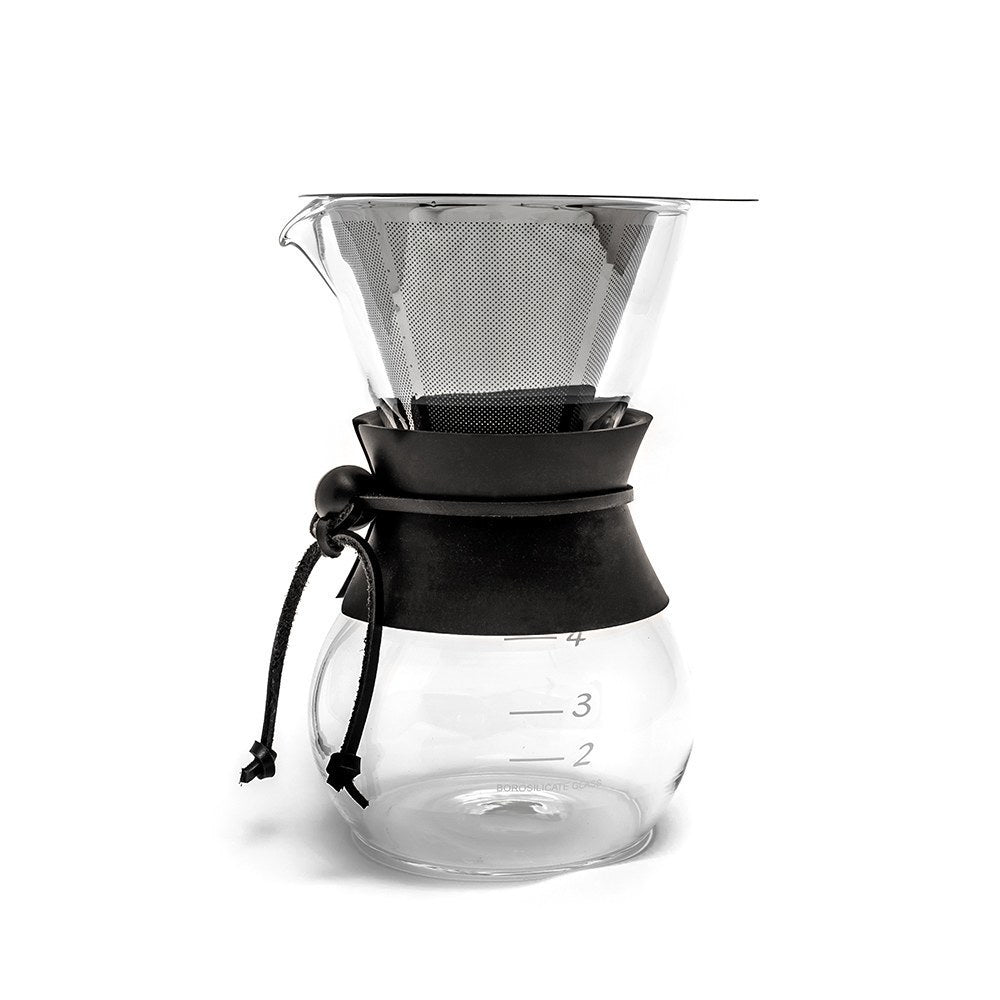 Yama Glass Coffee Drip Pot w/ Stainless Filter Cone - 20oz